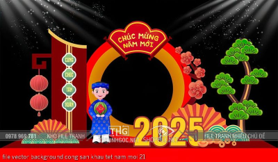 file vector background cong san khau tet nam moi 21 file vector background cong san khau tet nam moi 21