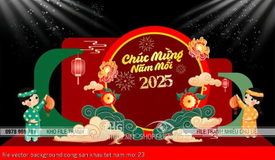 file vector background cong san khau tet nam moi 23 file vector background cong san khau tet nam moi 23