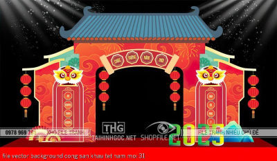 file vector background cong san khau tet nam moi 31 file vector background cong san khau tet nam moi 31