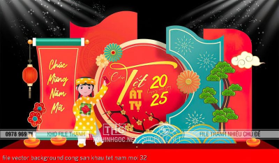 file vector background cong san khau tet nam moi 32 file vector background cong san khau tet nam moi 32