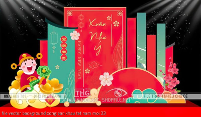 file vector background cong san khau tet nam moi 33 file vector background cong san khau tet nam moi 33