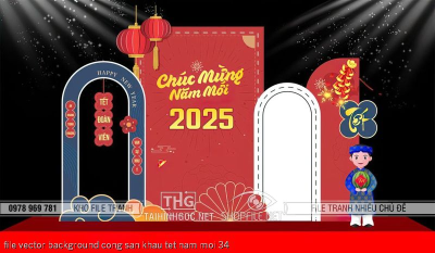 file vector background cong san khau tet nam moi 34 file vector background cong san khau tet nam moi 34