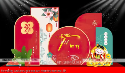 file vector background cong san khau tet nam moi 35 file vector background cong san khau tet nam moi 35