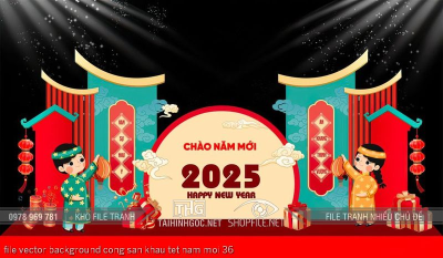 file vector background cong san khau tet nam moi 36 file vector background cong san khau tet nam moi 36