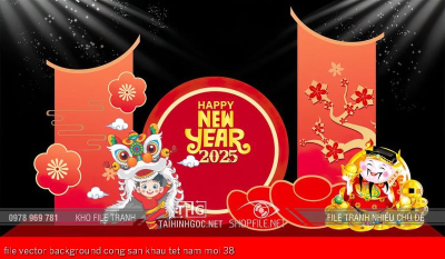 file vector background cong san khau tet nam moi 38 file vector background cong san khau tet nam moi 38