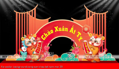 file vector background cong san khau tet nam moi 39 file vector background cong san khau tet nam moi 39