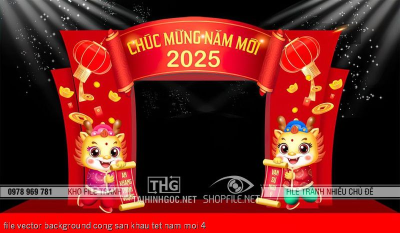 file vector background cong san khau tet nam moi 4 file vector background cong san khau tet nam moi 4