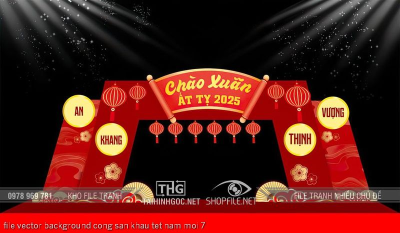 file vector background cong san khau tet nam moi 7 file vector background cong san khau tet nam moi 7