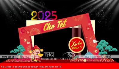 file vector background cong san khau tet nam moi 8 file vector background cong san khau tet nam moi 8