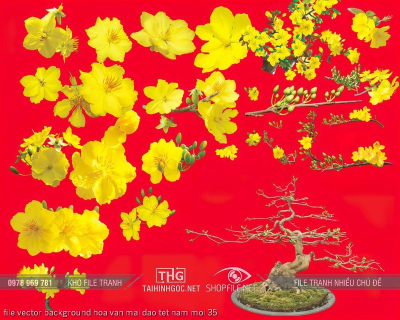 file vector background hoa van mai dao tet nam moi 35
