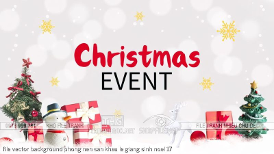 file vector background phong nen san khau le giang sinh noel 17