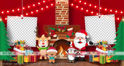 file vector background phong nen san khau le giang sinh noel 32