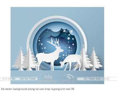 file vector background phong nen san khau le giang sinh noel 39
