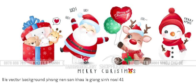 file vector background phong nen san khau le giang sinh noel 41