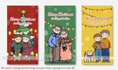 file vector background phong nen san khau le giang sinh noel 45