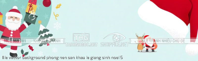 file vector background phong nen san khau le giang sinh noel 5