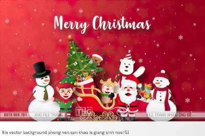 file vector background phong nen san khau le giang sinh noel 51