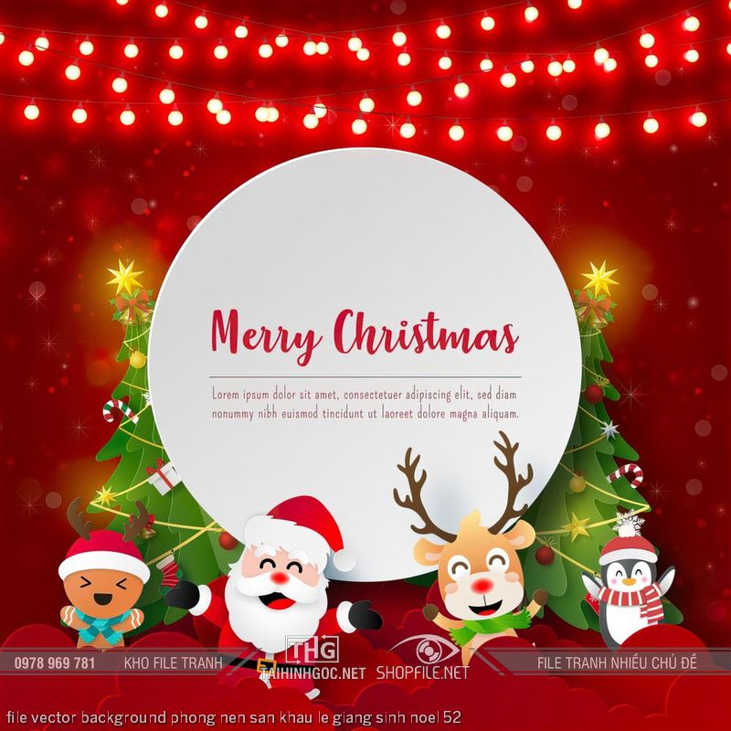 file vector background phong nen san khau le giang sinh noel 52