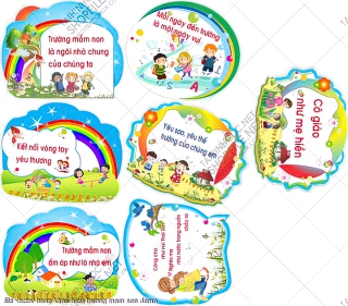 file vector bang khau hieu truong mam non