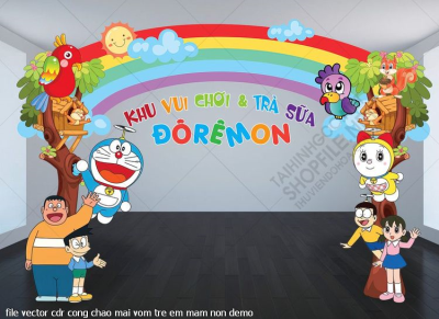 file vector cdr cong chao mai vom tre em mam non