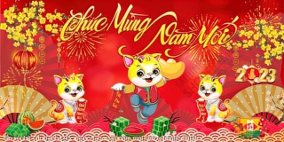 file vector cdr tranh chuc mung tan xuan nam moi nen tet nghe thuat