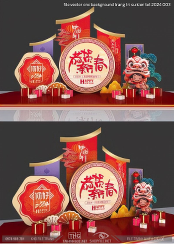 file vector cnc background trang tri su kien tet 2024 003