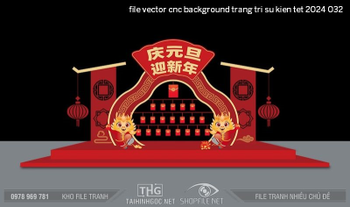 file vector cnc background trang tri su kien tet 2024 032