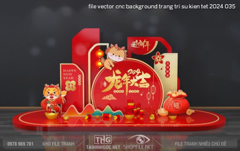 file vector cnc background trang tri su kien tet 2024 035