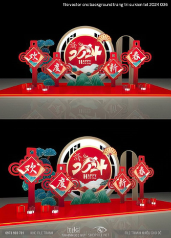 file vector cnc background trang tri su kien tet 2024 036