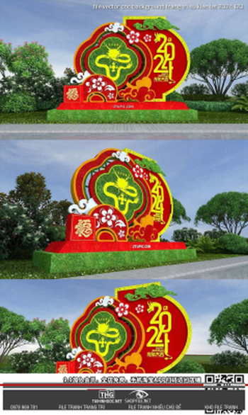 file vector cnc background trang tri su kien tet 2024 123