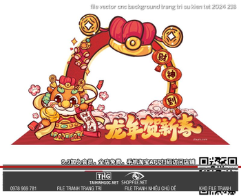 file vector cnc background trang tri su kien tet 2024 218