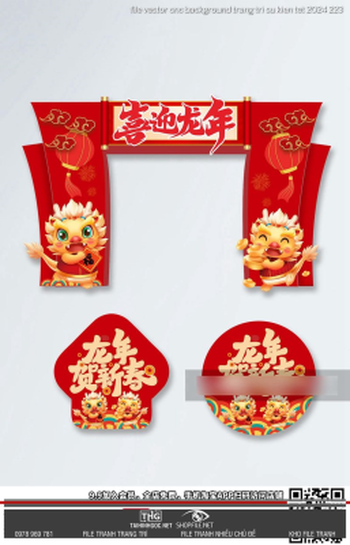 file vector cnc background trang tri su kien tet 2024 223