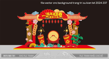file vector cnc background trang tri su kien tet 2024 237