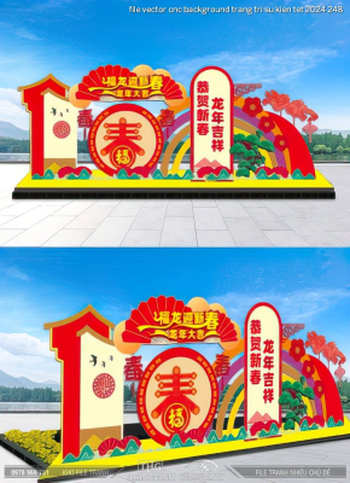 file vector cnc background trang tri su kien tet 2024 248