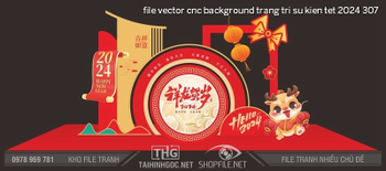 file vector cnc background trang tri su kien tet 2024 307