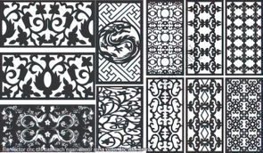 file vector cnc chi tiet vach ngan decor rong cuon doc dao