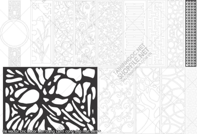 file vector cnc decor den trang canh cong dep mat