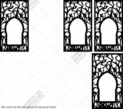 file vector cnc hoa van cua so cua thong gio