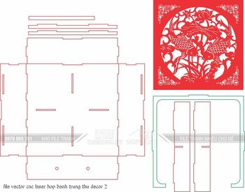 file vector cnc laser hop banh trung thu decor 2