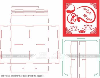 file vector cnc laser hop banh trung thu decor 5