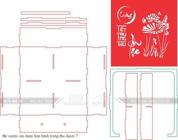 file vector cnc laser hop banh trung thu decor 7