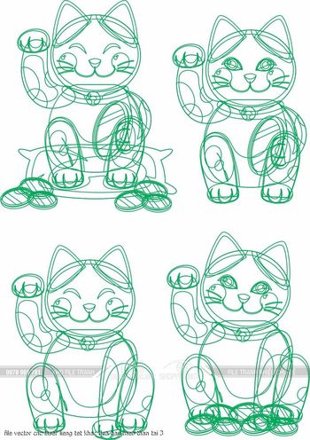 file vector cnc laser lieng tet khac dua hau meo than tai 3