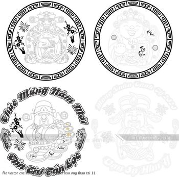 file vector cnc laser lieng tet khac dua hau ong than tai 11