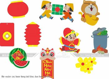 file vector cnc laser lieng tet khac dua hau tet 103