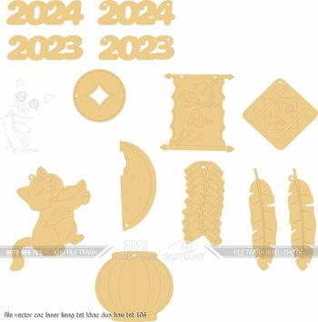 file vector cnc laser lieng tet khac dua hau tet 106