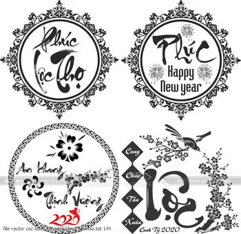 file vector cnc laser lieng tet khac dua hau tet 144