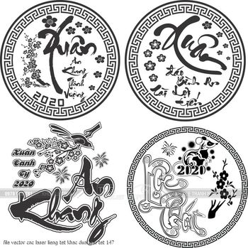 file vector cnc laser lieng tet khac dua hau tet 147