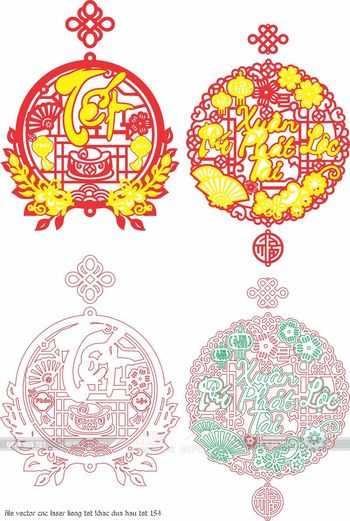 file vector cnc laser lieng tet khac dua hau tet 154