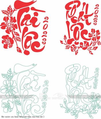 file vector cnc laser lieng tet khac dua hau tet 2