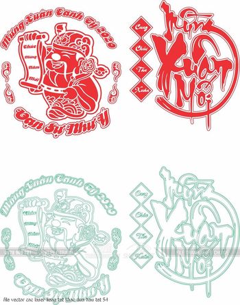 file vector cnc laser lieng tet khac dua hau tet 54